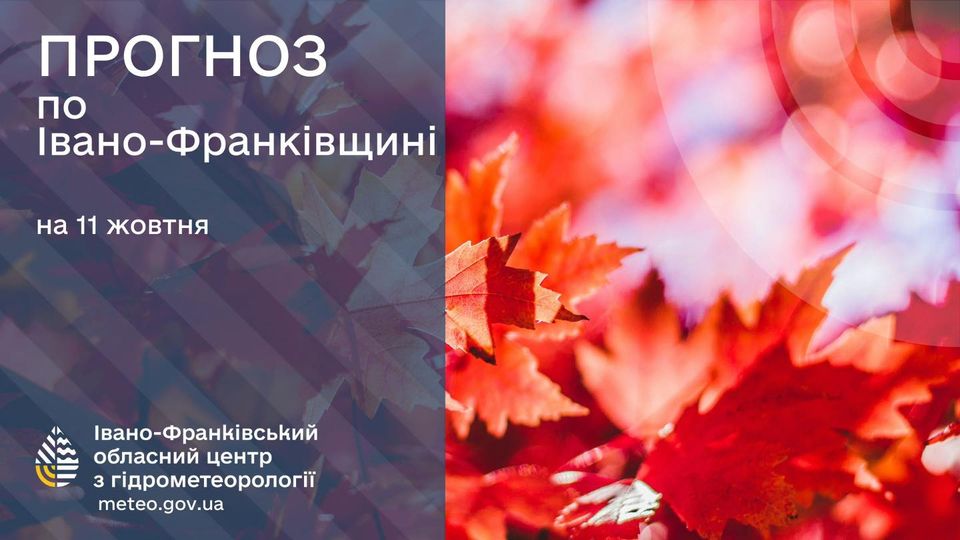 Прогноз погоди на 11 жовтня 2024 року