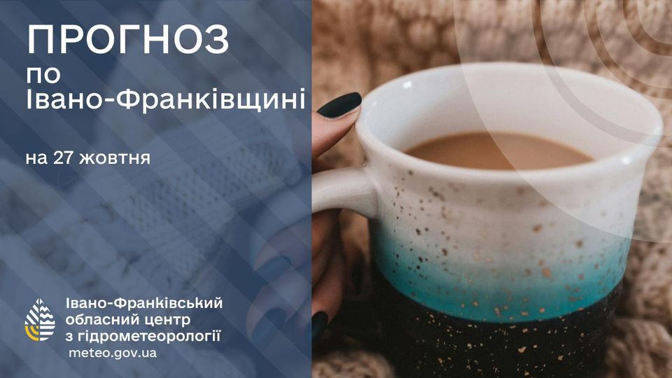 Прогноз погоди на 27 жовтня 2024 року