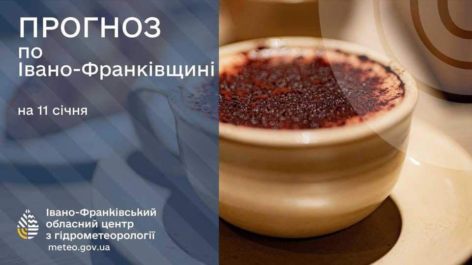 Прогноз погоди на 11 січня 2025 року