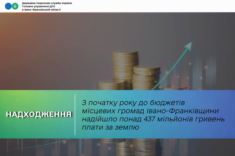 З початку року бюджети громад Івано-Франківщини отримали понад 437 мільйонів гривень