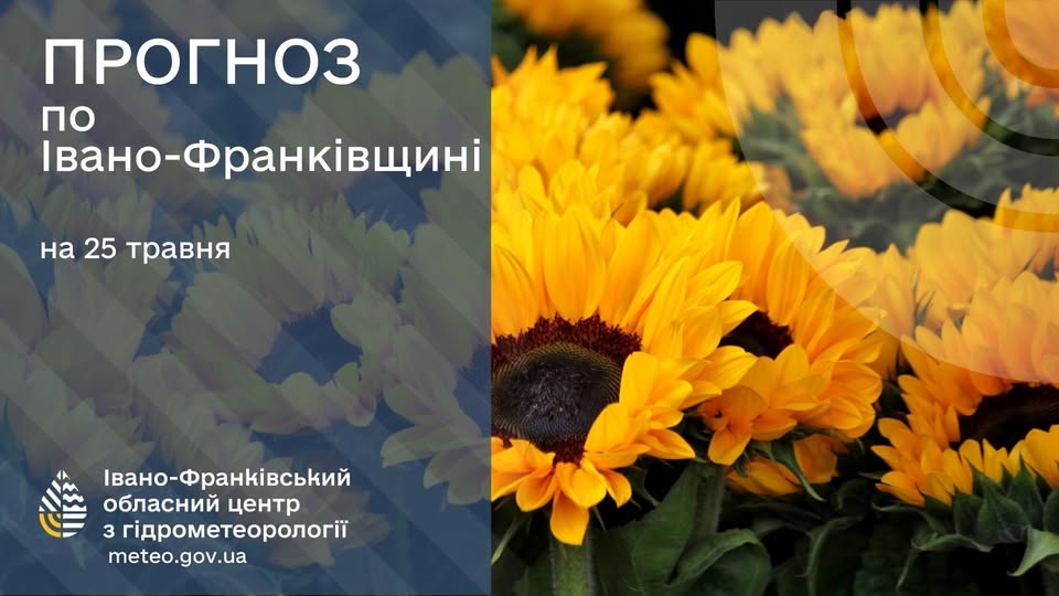 Прогноз погоди по Івано-Франківську та області на 25 травня 2026 року