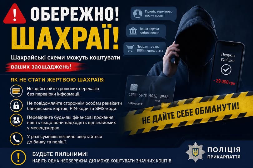 Прикарпатські поліцейські розслідують три факти шахрайства на сотні тисяч гривень