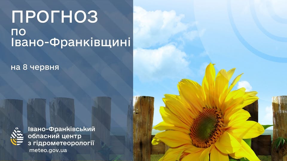 Прогноз погоди по Івано-франківську та області на 08 червня 2026 року