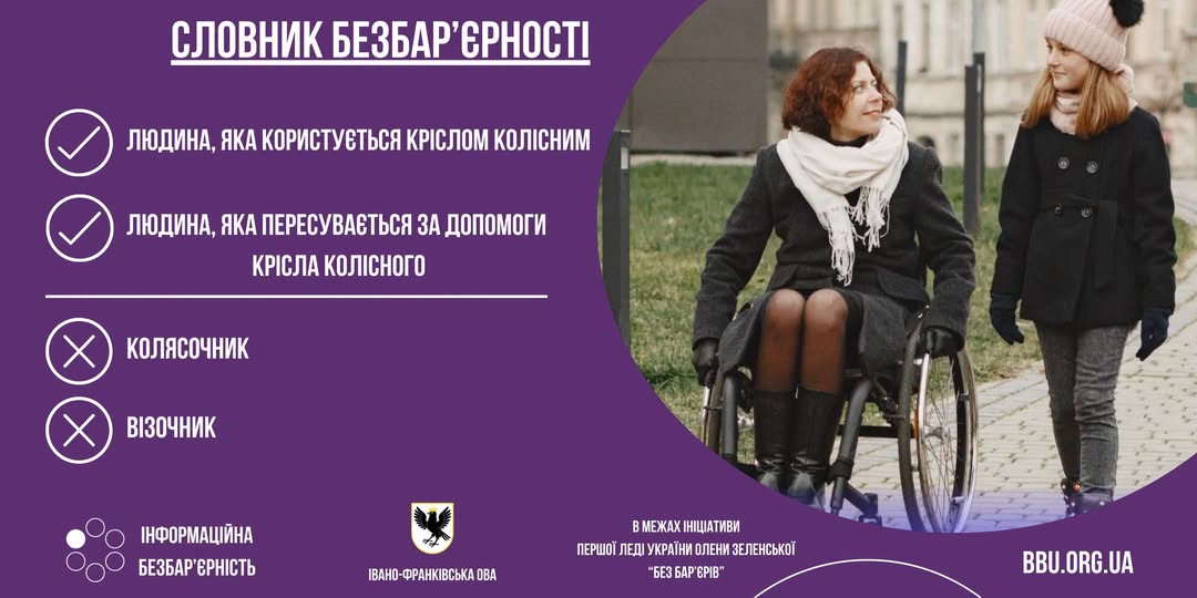Словник безбар’єрності: експерти пояснили правила етичного мовлення щодо людей на кріслах колісних