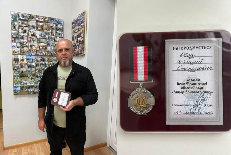 Воїна з Тлумача Віталія Овода нагороджено медаллю «Лицар бойового чину»