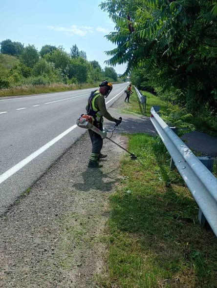 На державних дорогах Івано-Франківщини ліквідовують чагарники задля покращення видимості