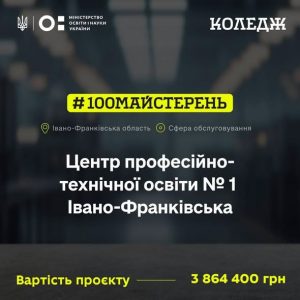 15,9 млн грн державної підтримки спрямують на оновлення навчальних майстерень закладів освіти Прикарпаття
