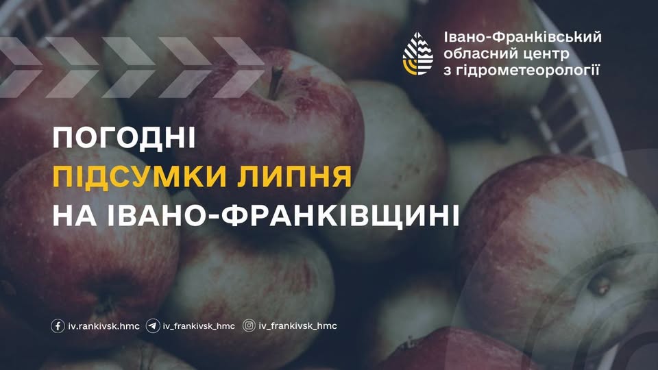 Погодні підсумки липня на Прикарпатті: синоптики повідомили про температурні норми та дефіцит опадів
