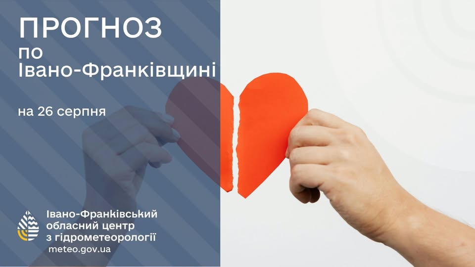 Дощ, гроза та до +23°: прогноз погоди на Прикарпатті на 26 серпня