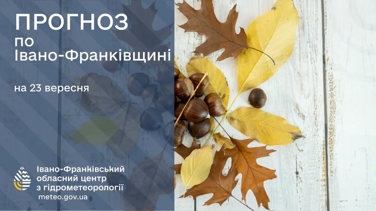 Прогноз погоди по Івано-Франківську та області на 23 вересня 2026 року