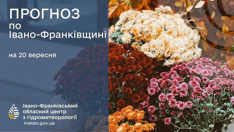 Прогноз погоди по Івано-Франківську та області на 20 вересня 2026 року