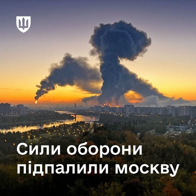 москва та підмосковʼя цієї ночі палали: сили оборони поцілили у низку об’єктів, які живлять ворожу економіку війни