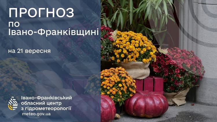Прогноз погоди по Івано-Франківську та області на 21 вересня 2026 року