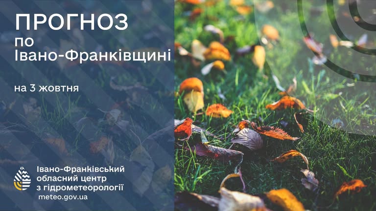Прогноз погоди по Івано-Франківську та області на 03 жовтня 2026 року: вночі сильні заморозки